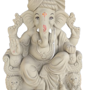 2.5 Ft Eco-Friendly Clay Ganesha Idol – Handcrafted Natural Ganesh Murti