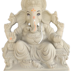 2 Ft Eco-Friendly Clay Ganesha Idol – Handcrafted Natural Ganesh Murti
