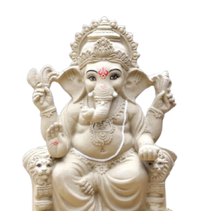 3.5 Ft Eco-Friendly Clay Ganesha Idol – Handcrafted Natural Ganesh Murti