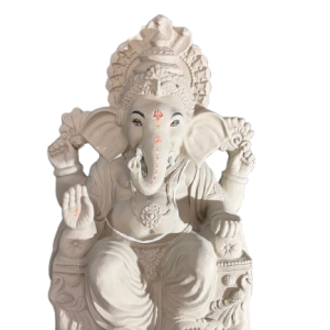 5.4 Ft Eco-Friendly Clay Ganesha Idol – Handcrafted Natural Ganesh Murti