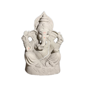 5.5 Ft Eco-Friendly Clay Ganesha Idol – Handcrafted Natural Ganesh Murti