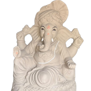 5.8 Ft Eco-Friendly Clay Ganesha Idol – Handcrafted Natural Ganesh Murti