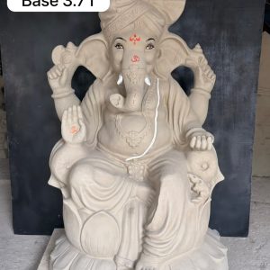 6.5 ft Eco-Friendly Clay Ganesh Idol (3.7 ft Base)
