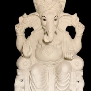 6.5 Ft Eco-Friendly Clay Ganesha Idol – Handcrafted Natural Ganesh Murti
