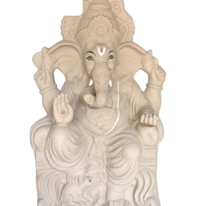 6.7 Ft Eco-Friendly Clay Ganesha Idol – Handcrafted Natural Ganesh Murti