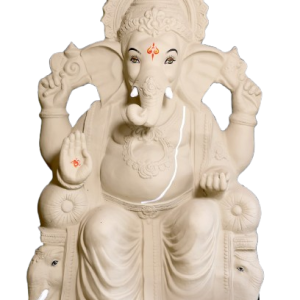 6 Ft Eco-Friendly Clay Ganesha Idol – Handcrafted Natural Ganesh Murti