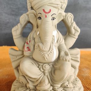6 Inch Eco-Friendly Clay Ganesh Idol