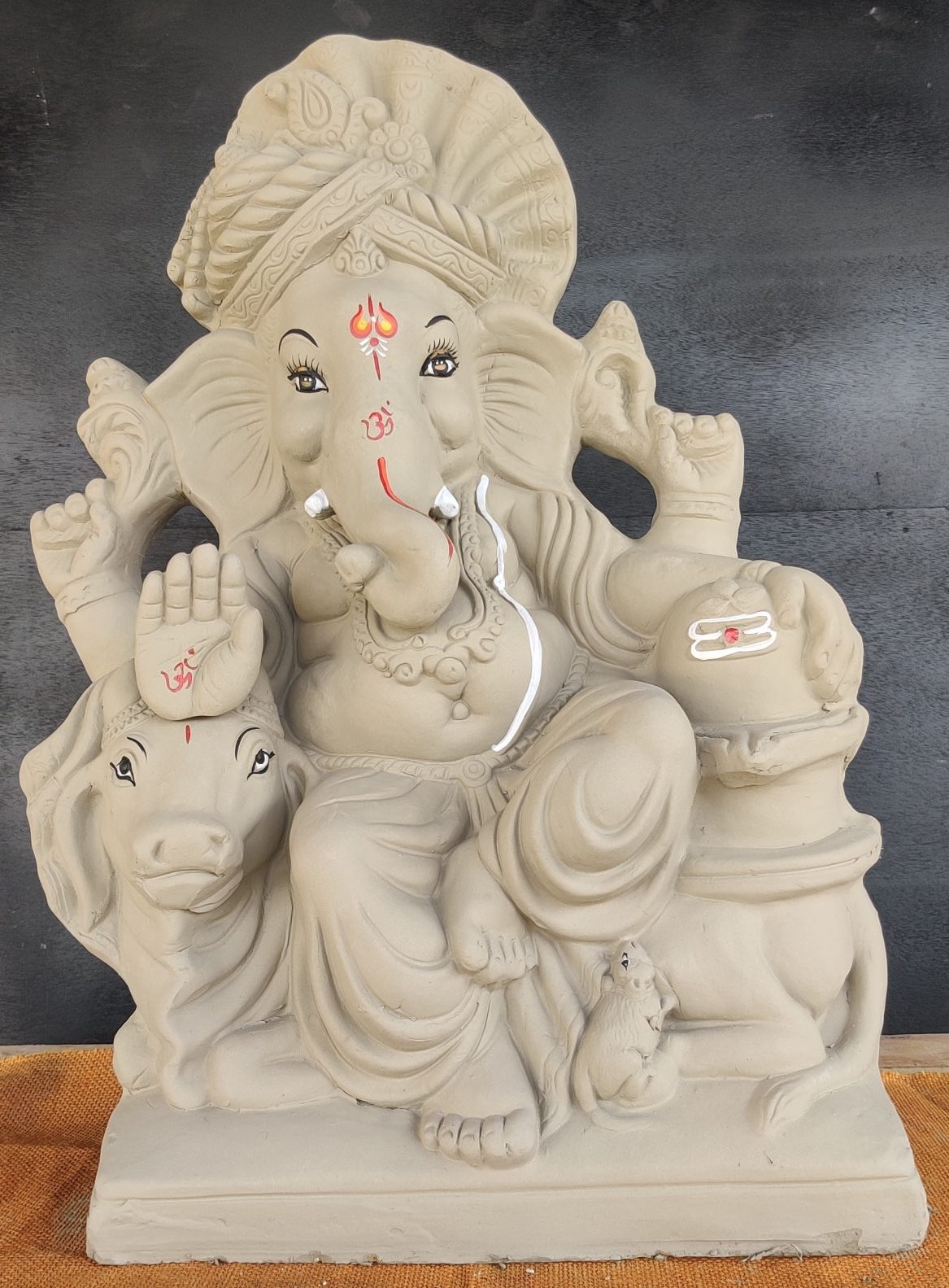 2 ft Eco-Friendly Clay Ganesh Idol